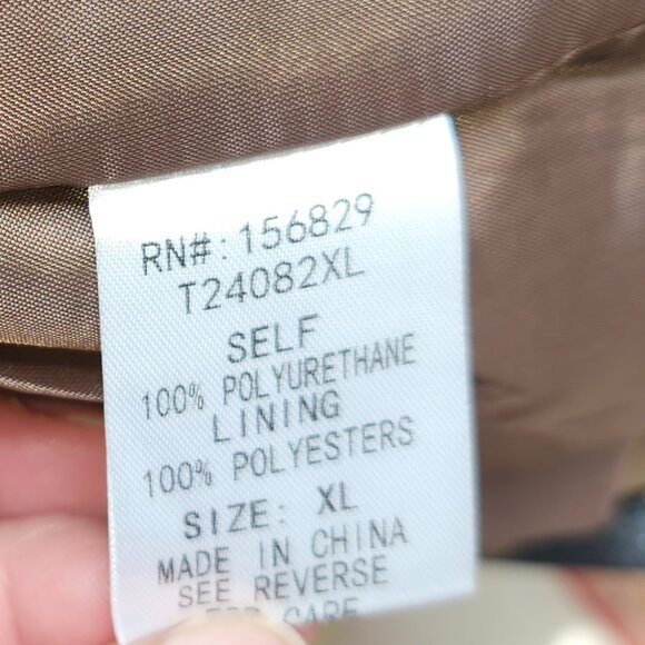 25094/95/96 NWOT White Birch Black Label Faux/Vegan Leather Crop Jacket Brown - Picture 14 of 15